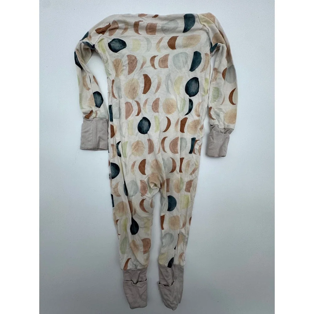 Little‎ Sleepies Bamboo Zippy Pajama Moon Phase Print Footed Sleeper 6-12 Months